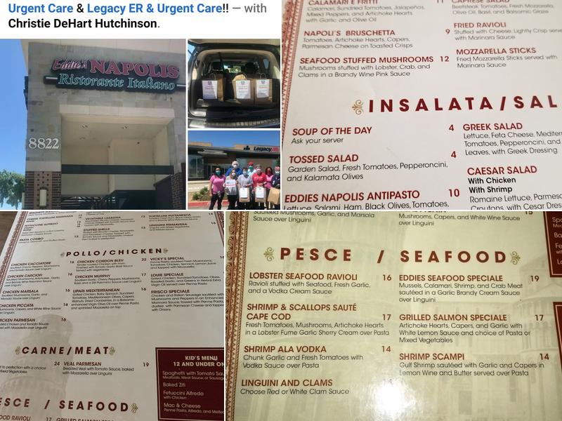 Eddie's Napolis Frisco Menu