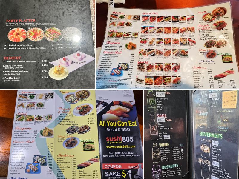 Sushi 805 Menu