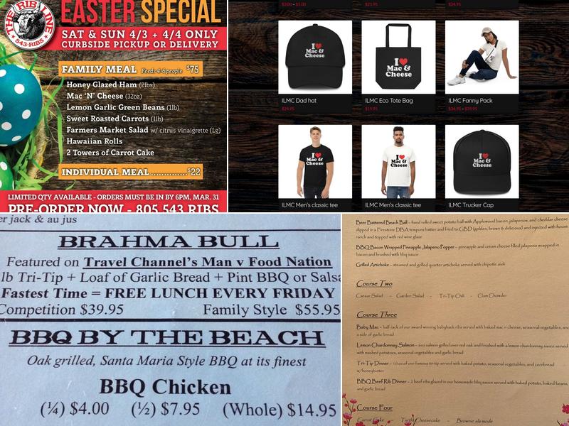 Rib Line by the Beach Menu