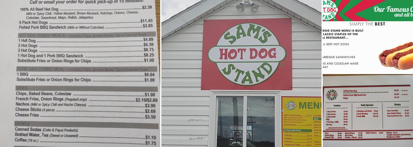 Sam's Hot Dogs-Stuarts Draft, VA Menu