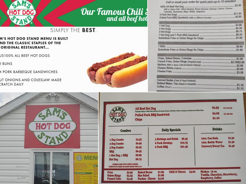 Sam's Hot Dogs-Stuarts Draft, VA Menu