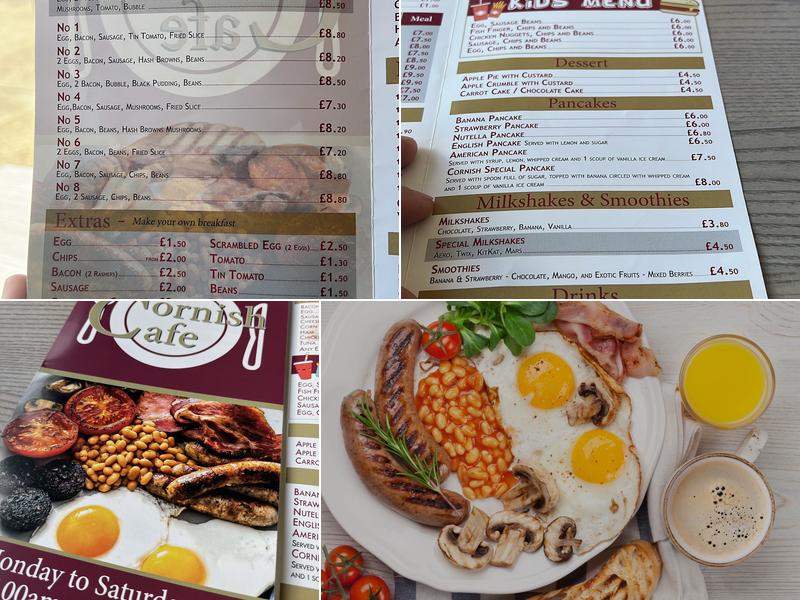Cornish Cafe Menu