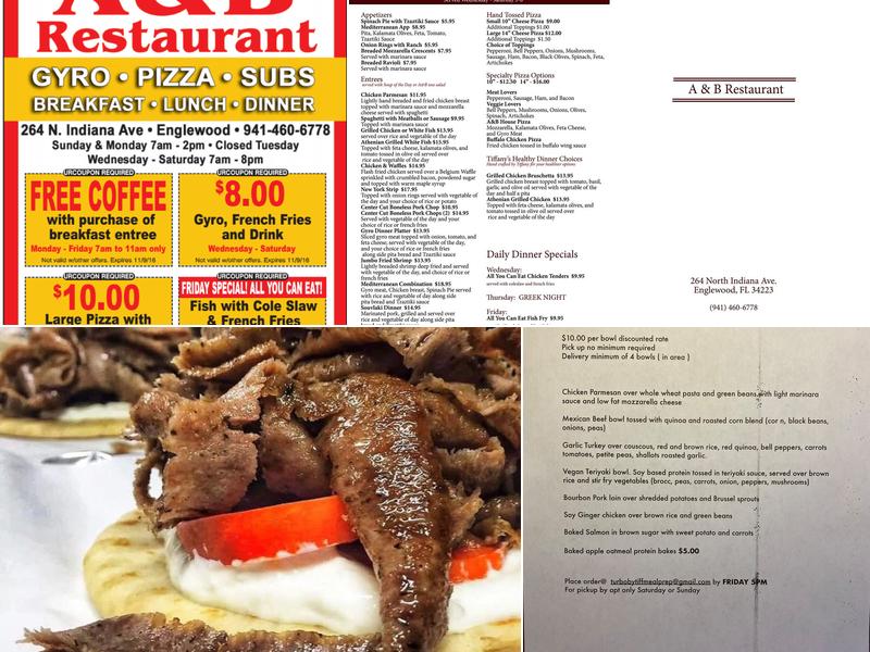 A & B Restaurant Menu