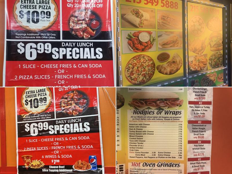 Old English Style Pizza Menu