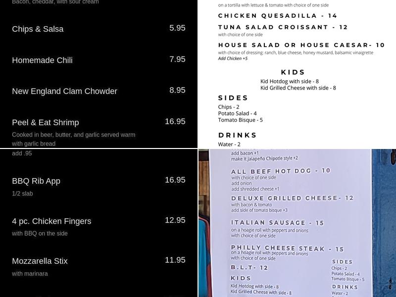 White Elephant Pub Menu