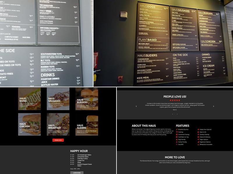 Dog Haus Menu