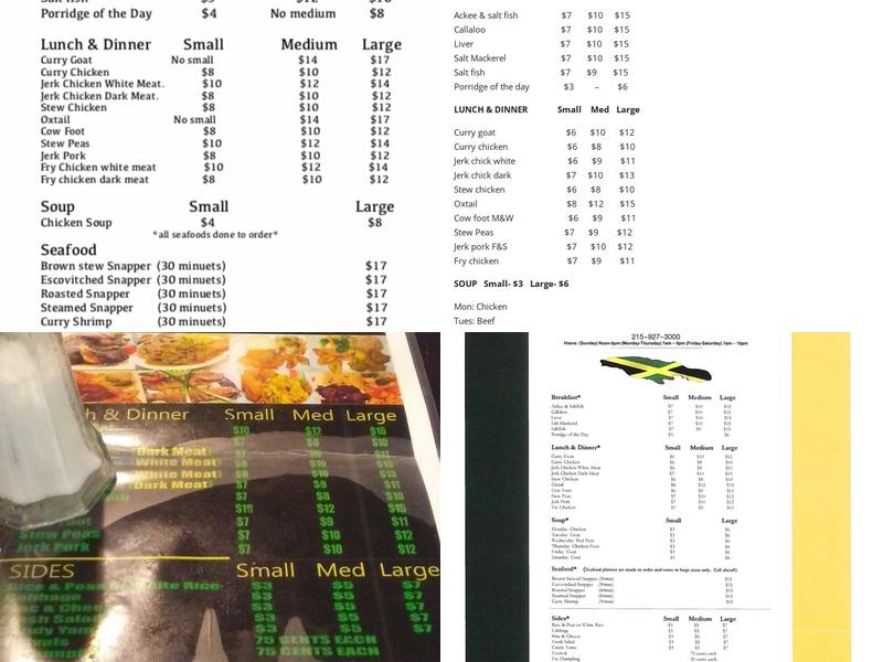 Family Spot Jamaican Restaurant Menu