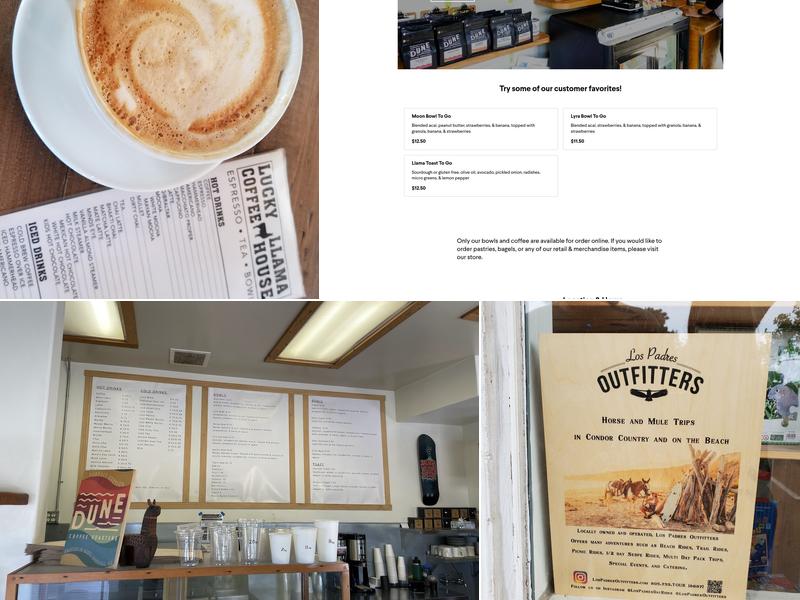 Lucky Llama Coffee House Menu