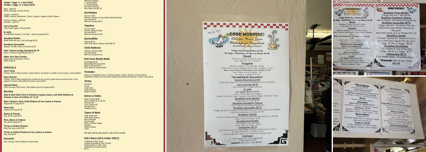 Reynaldo's Mexican Bakery Menu