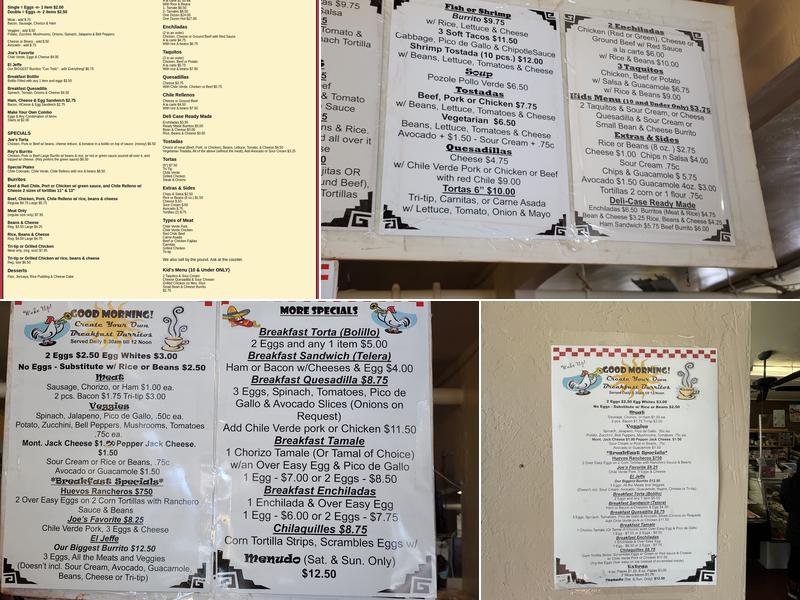 Reynaldo's Mexican Bakery Menu