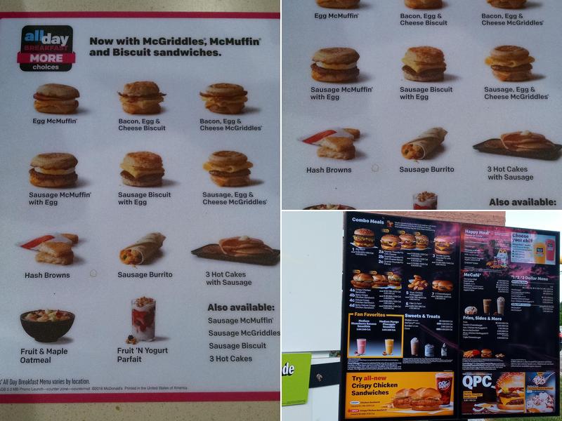 McDonald's Menu