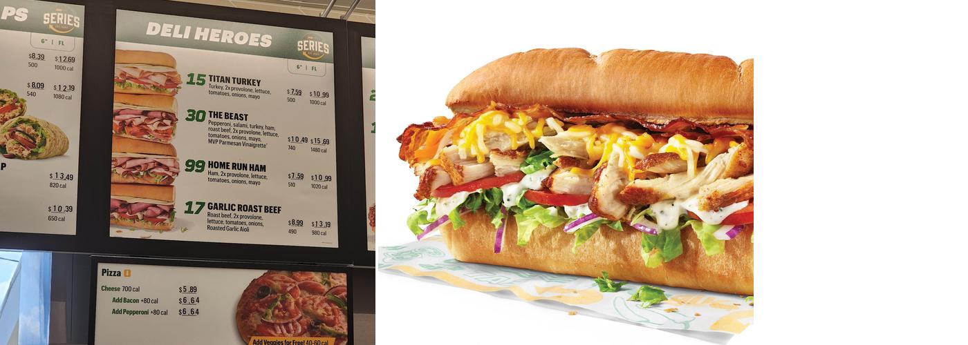 Subway Menu