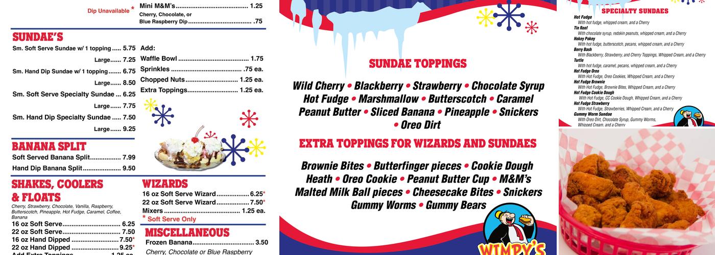 Wimpy's Menu