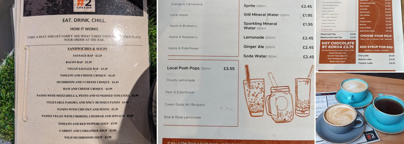 Chill #2 Cafe & Bar Menu