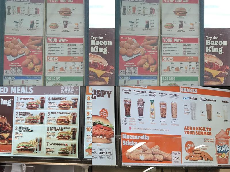 Burger King Menu