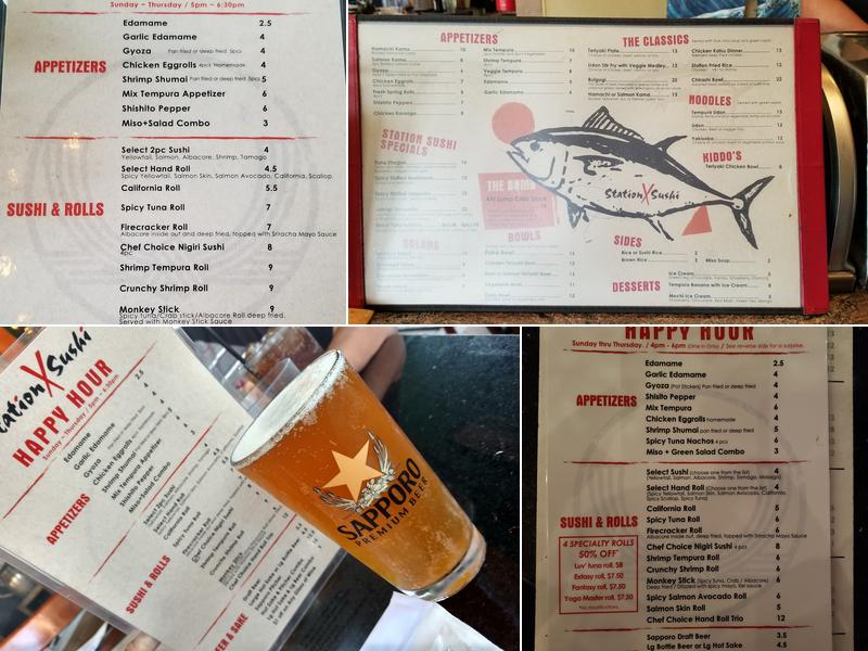 Station Sushi Menu