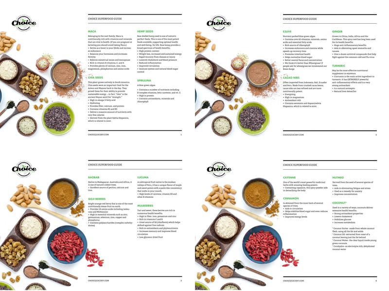 Choice Juicery Menu