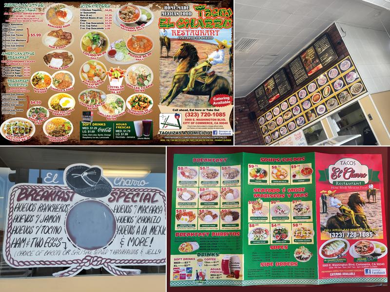 Tacos El Charro Menu