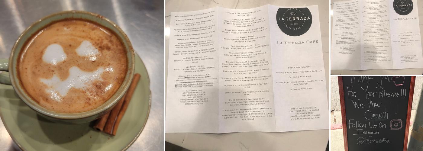 La Terraza Cafe Menu