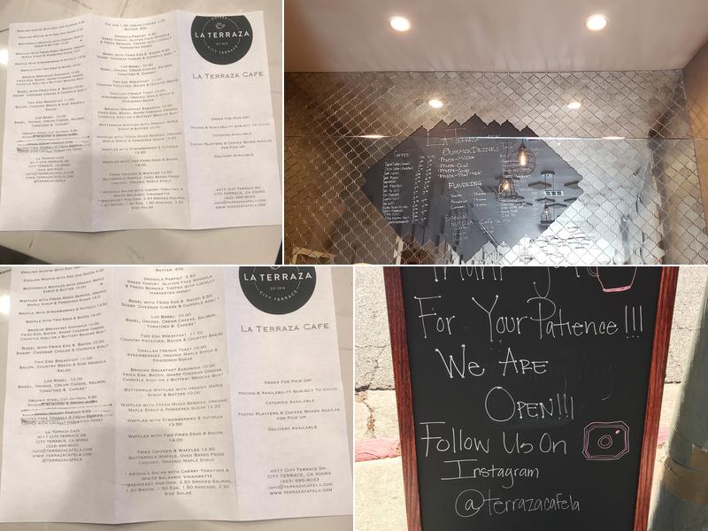 La Terraza Cafe Menu