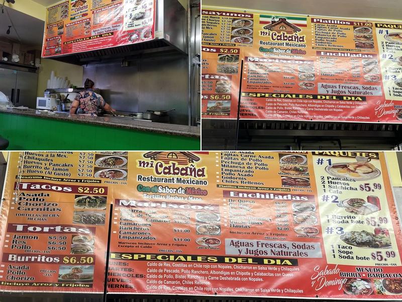 Mi Cabana Restaurant Menu