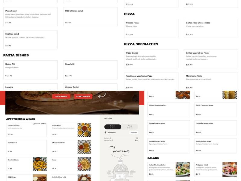 D'Amore's Pizza Menu