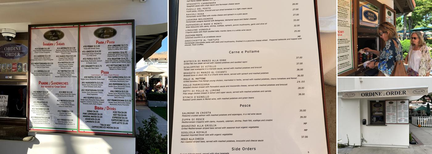 Tra di Noi Menu