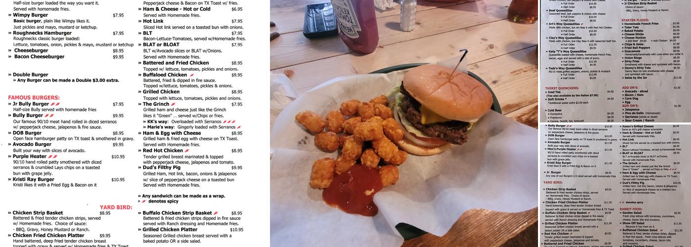 Roughnecks Menu
