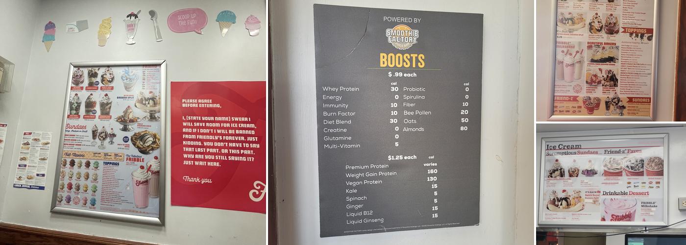 Friendly's Menu