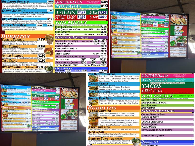 Azteca Mexican Grill Menu