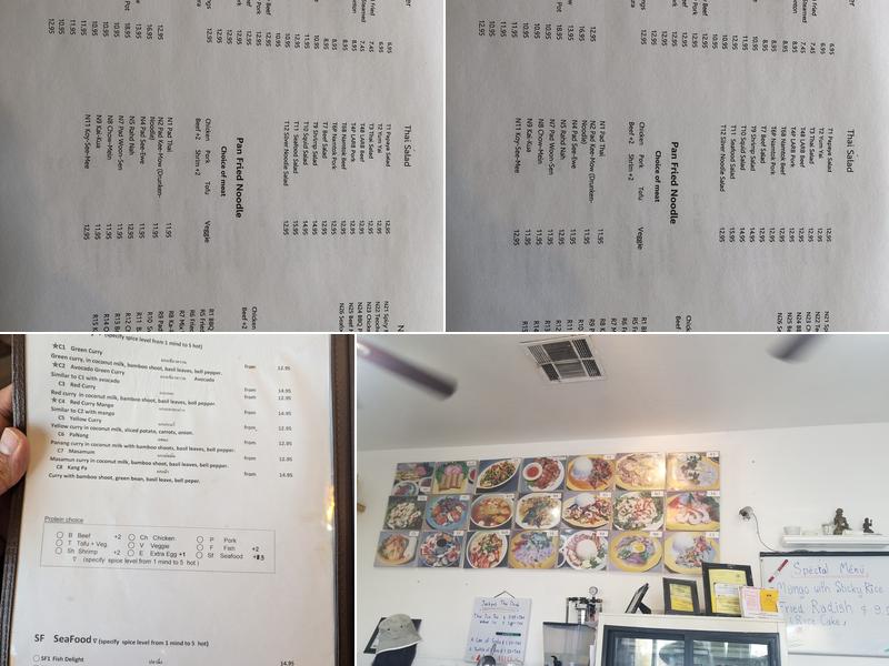 Jackpot Thai Menu