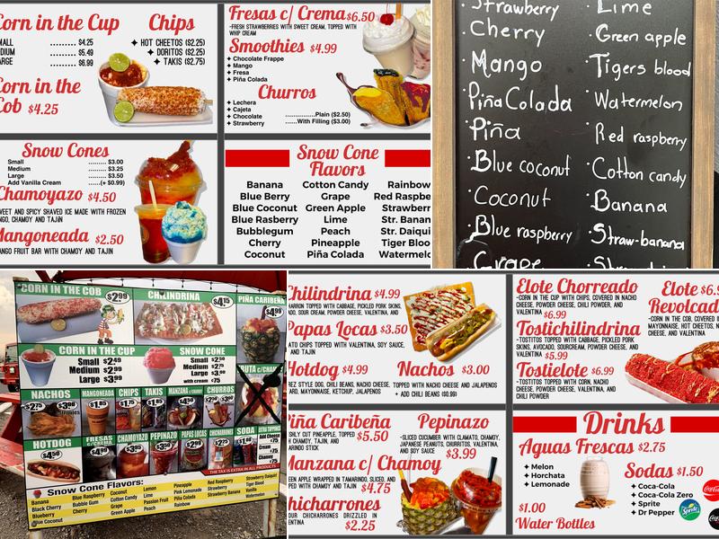El Chavo Elotes Menu
