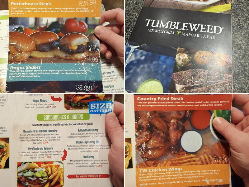 Tumbleweed Tex Mex Grill & Margarita Bar Menu