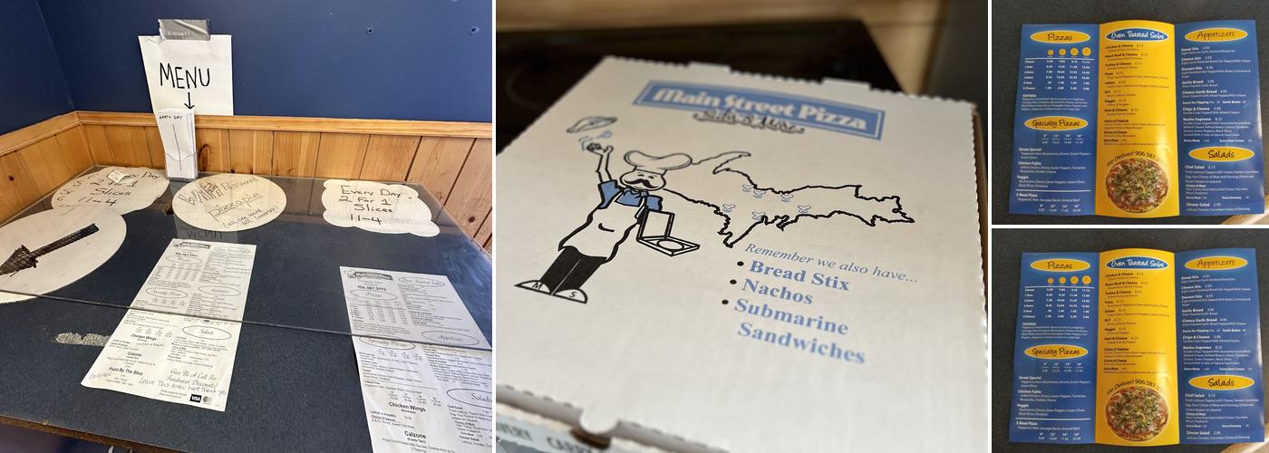Main Street Pizza - Munising Menu