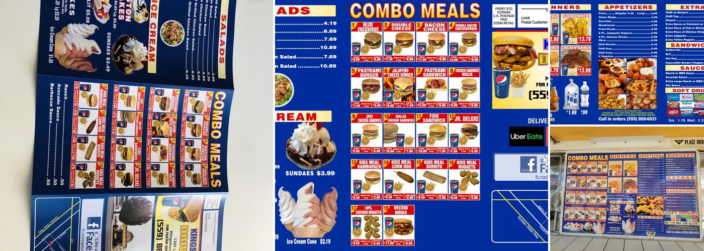 kingsburg drive-in Menu