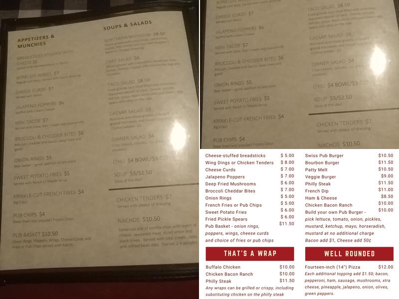 The Chatham Pub Menu