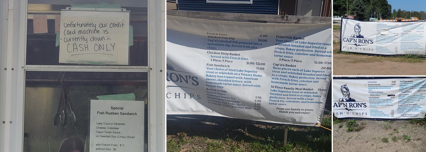 Cap'n Ron's Fish 'N' Chips Menu