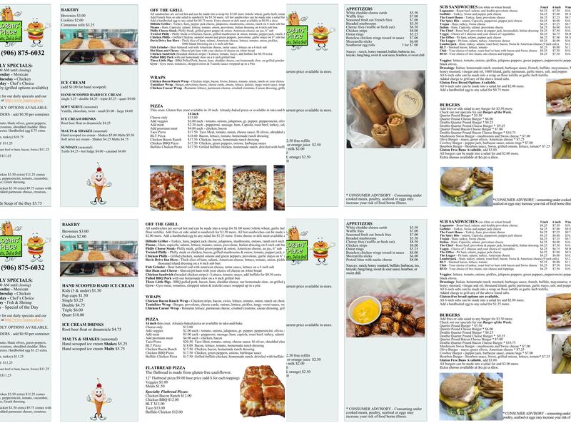 Logans' Place Menu