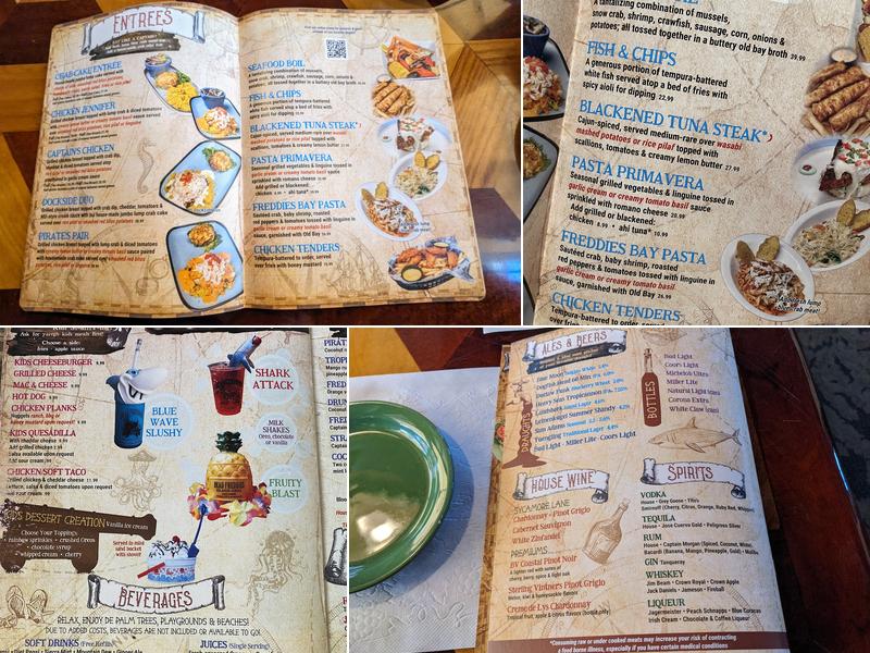 Dead Freddies Island Grill Menu
