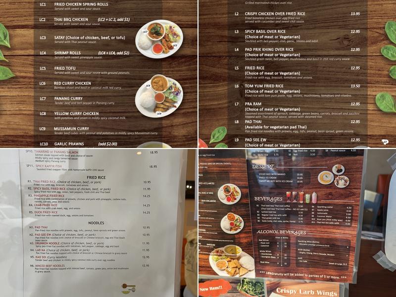 Spice Me Thai Cuisine Menu