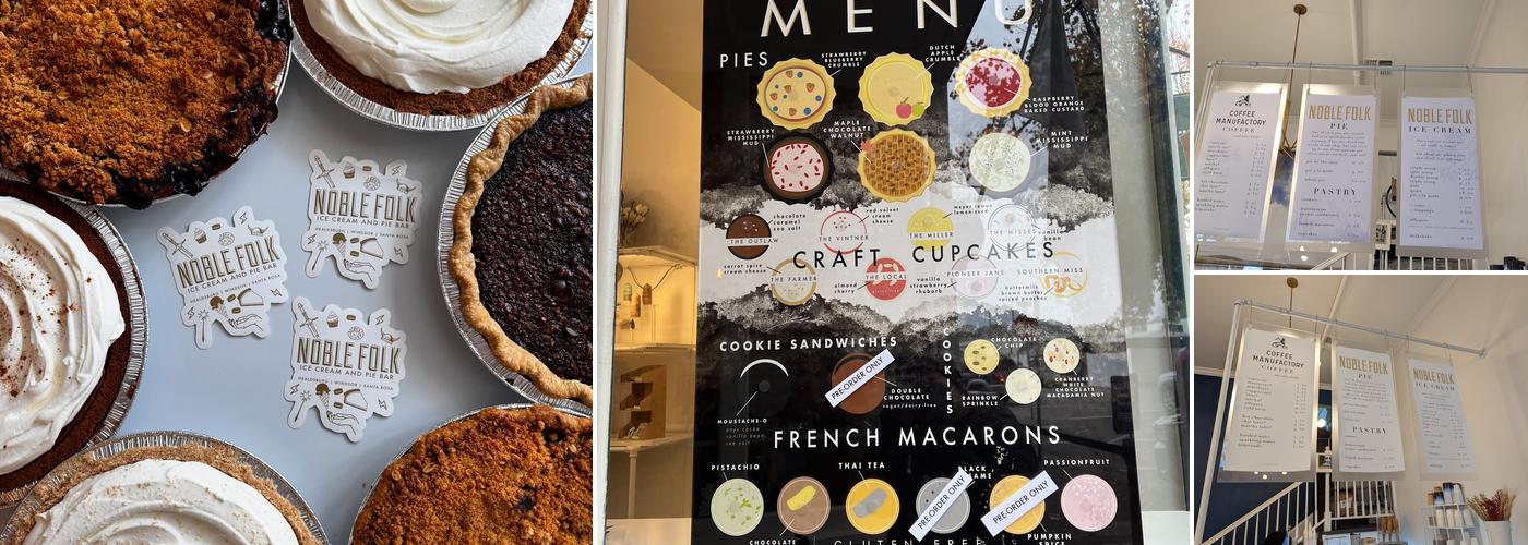 Noble Folk Ice Cream & Pie Bar Menu