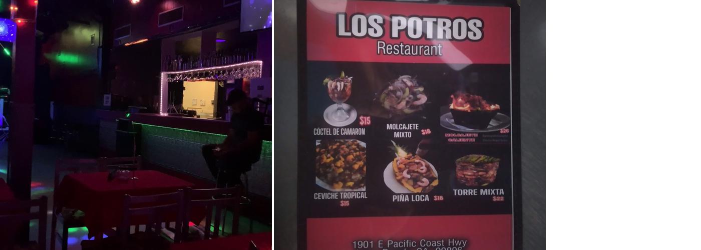 los potros nightclub Menu