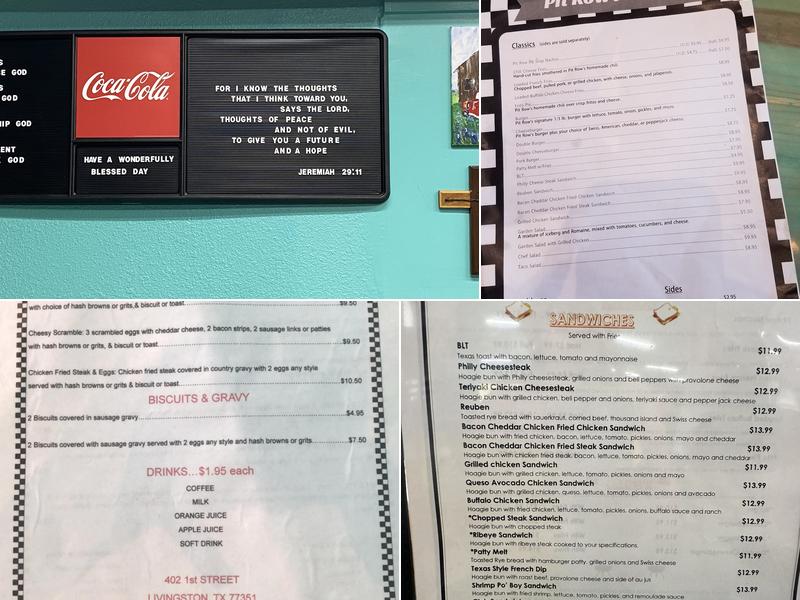 Pit Row Pit Stop Menu