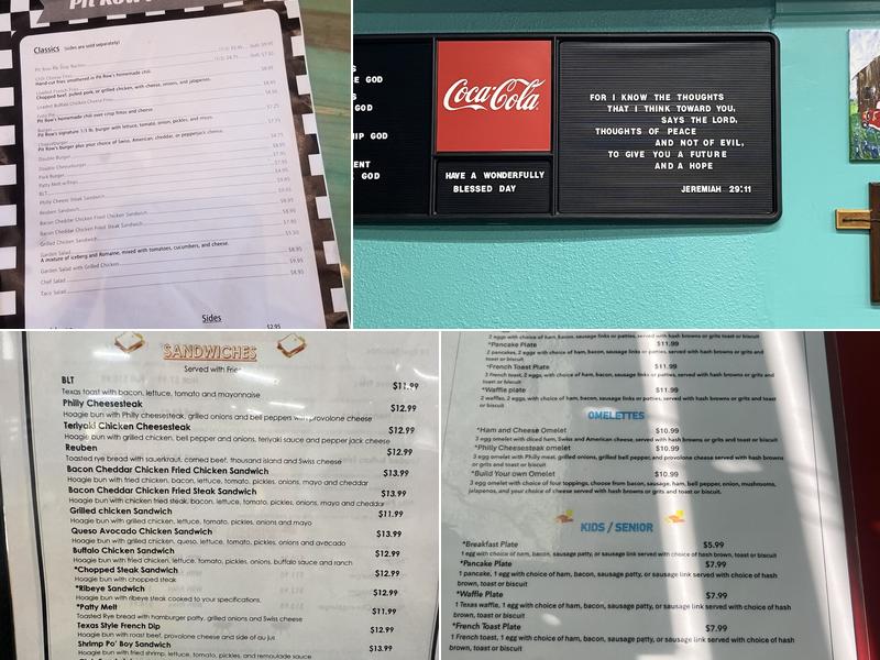 Pit Row Pit Stop Menu