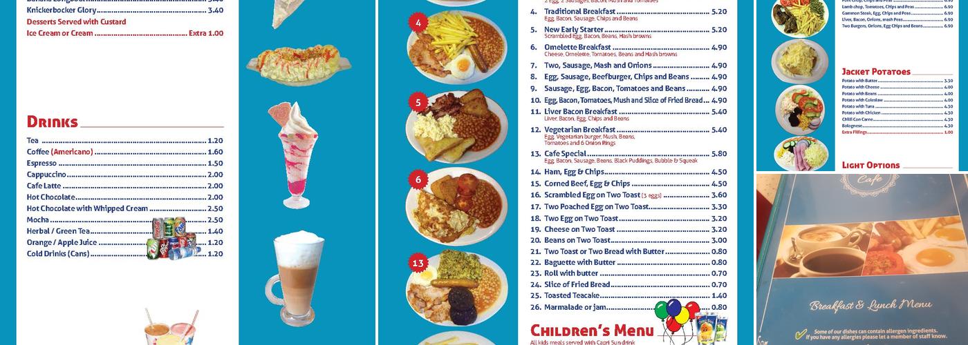 Cafe Blue Menu