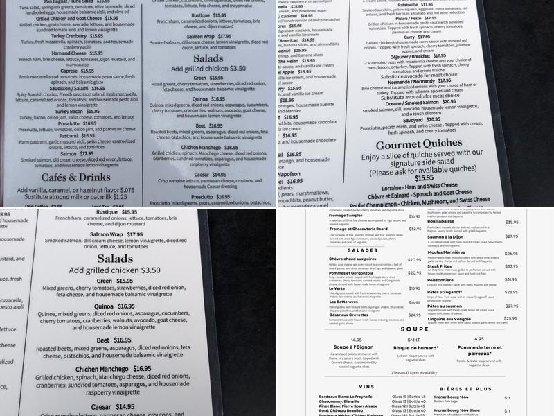 Monsieur Crêpe Café Menu