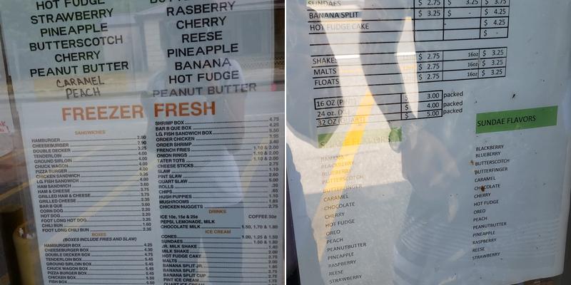 Freezer Fresh Dairy Menu