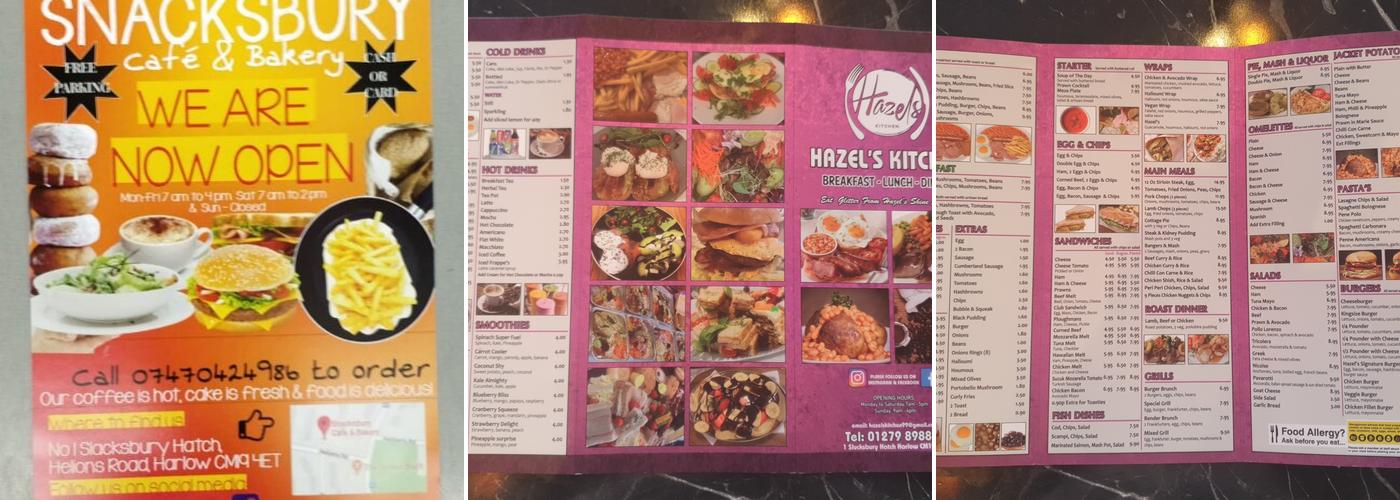 Hazels Kitchen Menu