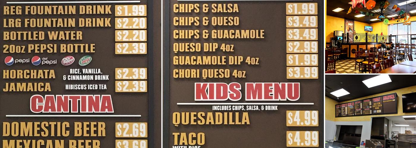 Don Señor Express Menu