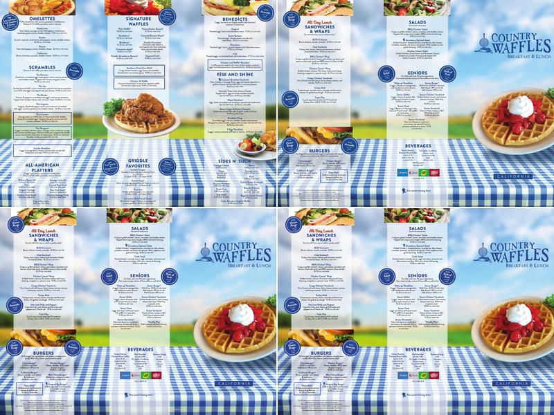 Country Waffles Menu